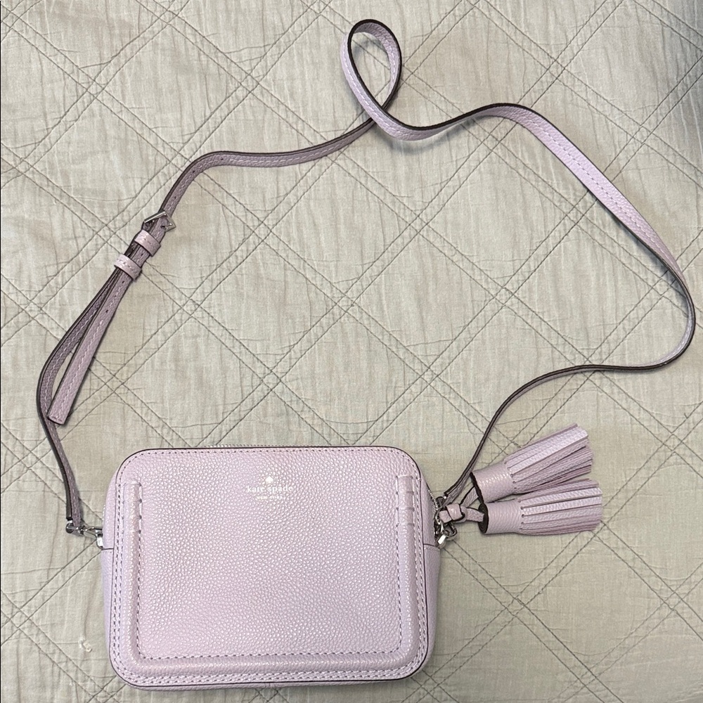 Kate Spade Light Pink Crossbody Bag with Tassels